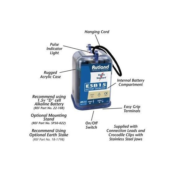 Rutland ESB15 Battery Fence Energiser