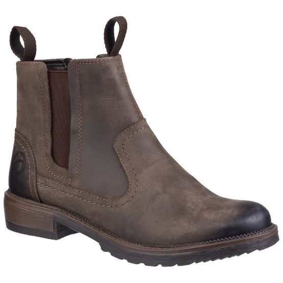 Cotswold Laverton Slip On Ankle Boot in Brown