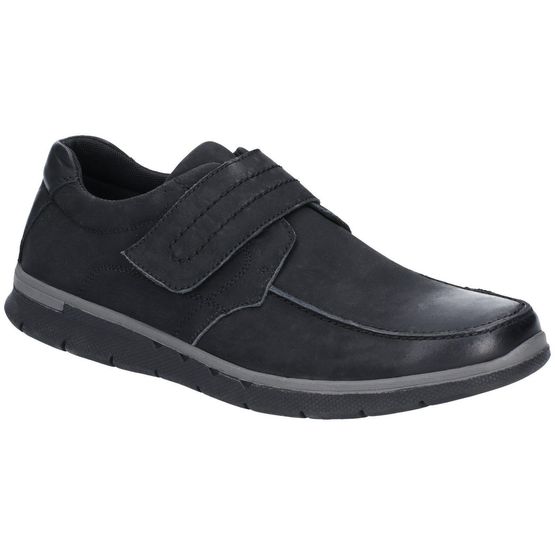 Hush Puppies Duke Velcro Shoe in Black