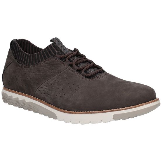 Hush Puppies Expert Knit Lace Up Trainer - Off Black