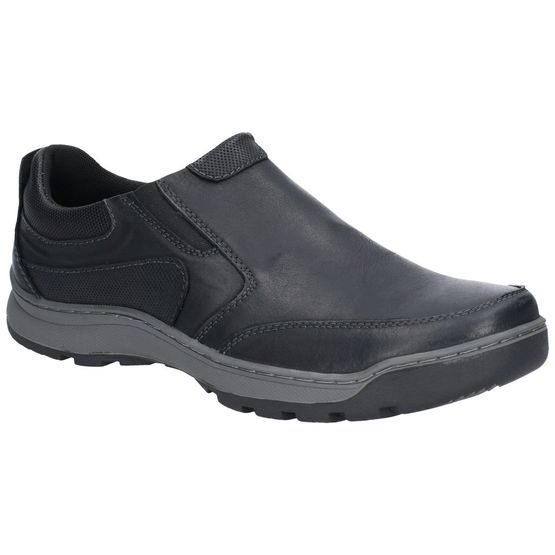 Hush Puppies Jasper Slip On Trainer in Black