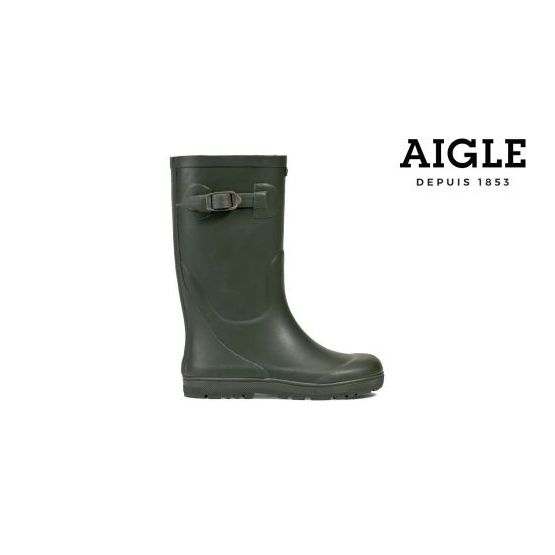 Aigle Child's Woodypop 2 Kaki Wellies
