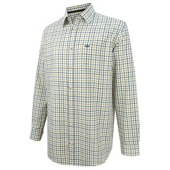 Hoggs Falkland Herringbone Twill Shirt - Blue/Brown