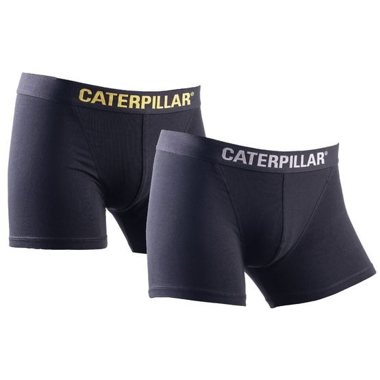 Caterpillar Boxer Shorts 2-Pack in Black/Yellow/Charcoal