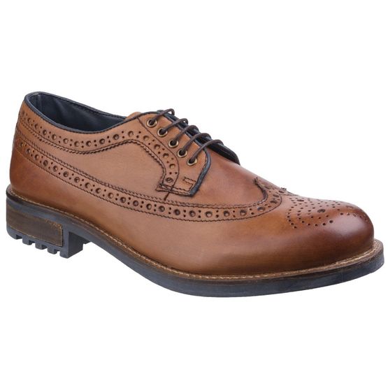 Cotswold Poplar Brogue Dress Shoe in Tan