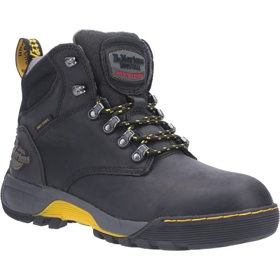 Dr. Martens Ridge Steel Toe Lace Up Hiker Safety Boot in Black