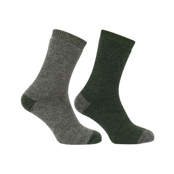 Hoggs of Fife 1904 Country Short Socks in Tweed/Loden (Twin Pack)