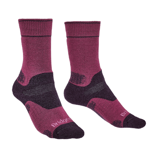 Bridgedale Hike Women's Merino Performance Boot Sock in Berry/Plum