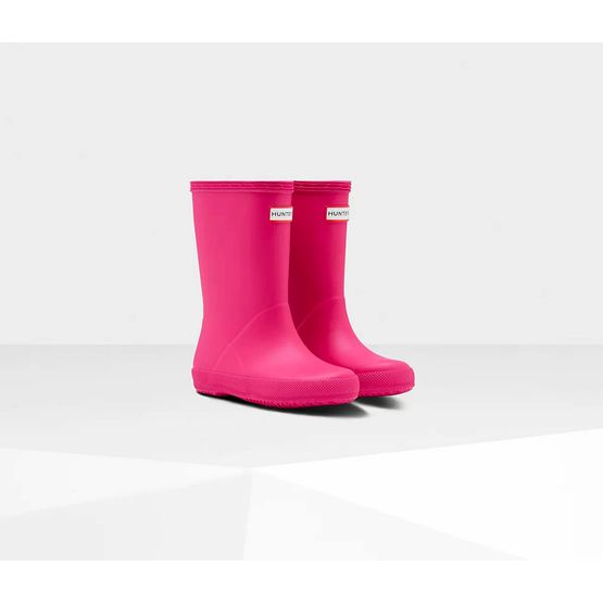 Hunter Children's First Classic Wellington Boots - Bright Pink
