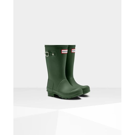 Hunter Original Children's Green Wellington Boots
