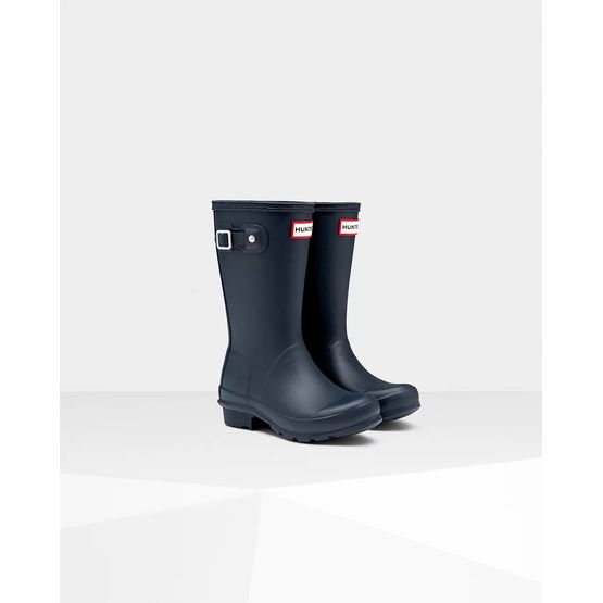 Hunter Original Kids Wellington Boots in Navy