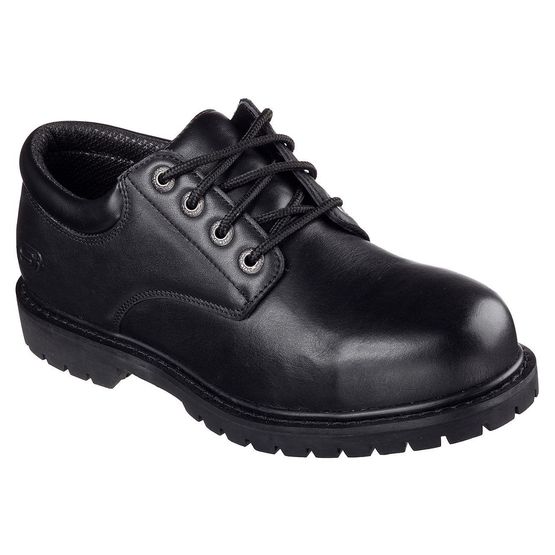 Skechers Men's Cottonwood Elks Oxford Work Shoes - Black