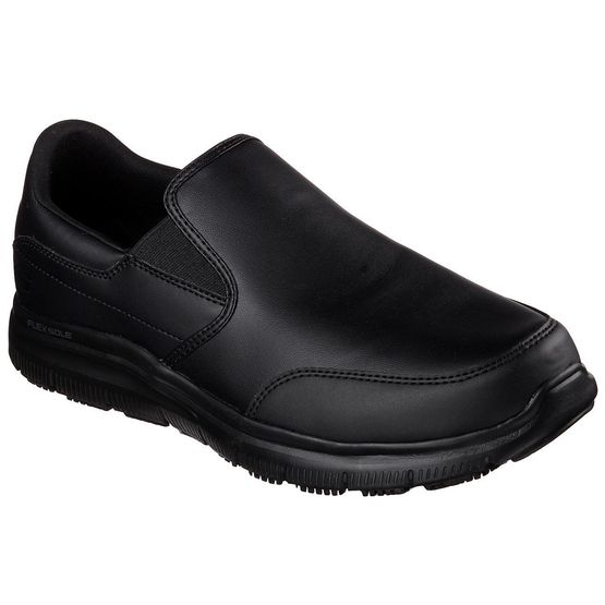Skechers Flex Advantage SR Bronwood Slip-On Work Shoe in Black