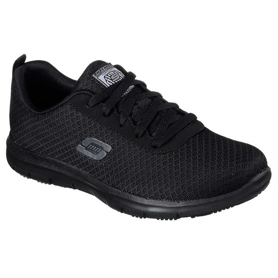 Skechers Genter Bronaugh Women's Slip Resistant Work Trainers - Black