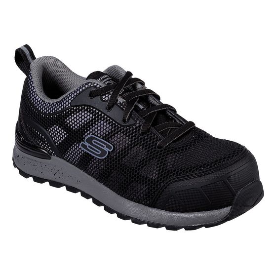 Skechers Bulklin-Lyndale Comp Toe Work Show in Black/Grey