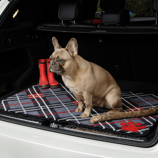 Pet Rebellion Car Boot Tartan Print Dog Mate Mat