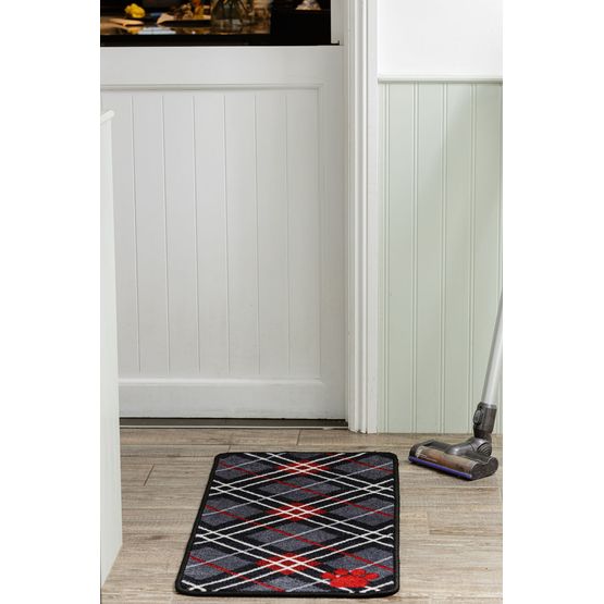 Pet Rebellion Stop Muddy Paws Tartan Print Dog Mat