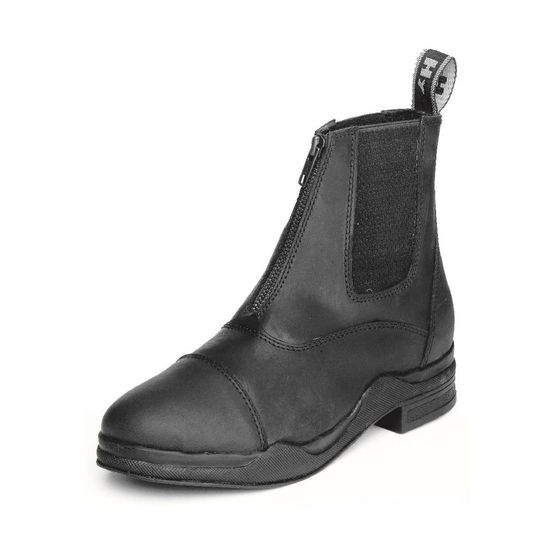 HyLAND Wax Leather Zip Boot - Black