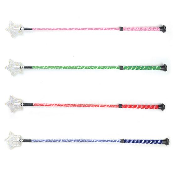 HySCHOOL Spiral Star Riding Whip - 65cm