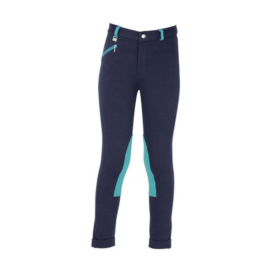HyPERFORMANCE Belton Children's Jodhpurs - Navy/Teal