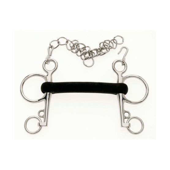 Hard Rubber Mullen Mouth Pelham - 6"