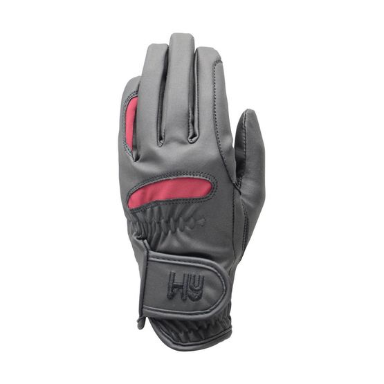 Hy5 Lightweight Riding Gloves - Black/Burgundy - X Large