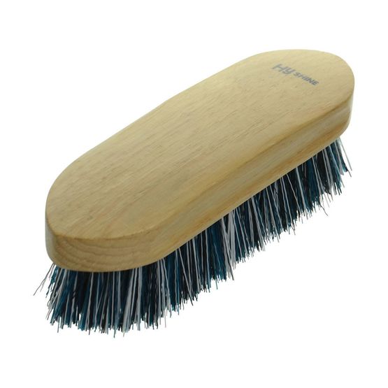 HySHINE Natural Wooden Dandy Brush - Teal/Black/White