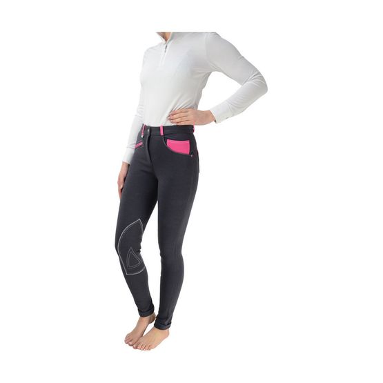 HyPERFORMANCE Diesel Ladies Jodhpurs - Charcoal/Pink