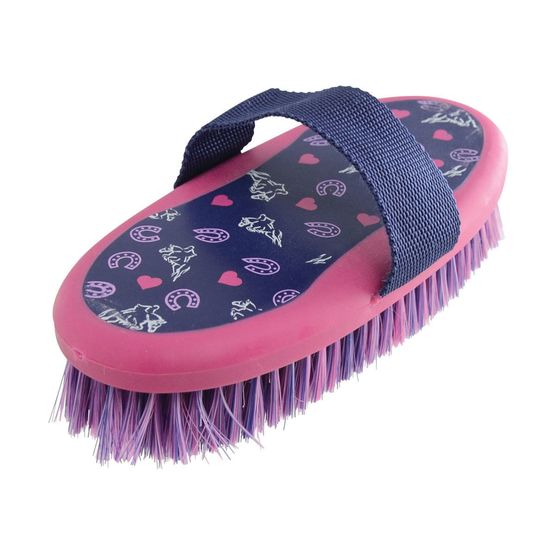 HySHINE Hy Print Body Brush - Navy/Pink - 20 x 9.5cm