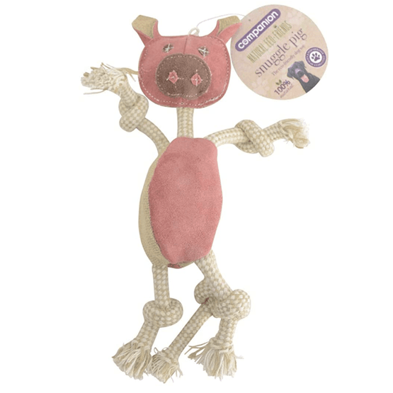Companion Natural Eco-Friends Snuggle Pig Dog Toy
