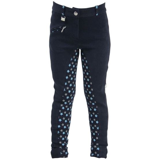 HyPERFORMANCE Stars Children's Jodhpurs - Navy/Grey &amp; Blue Stars