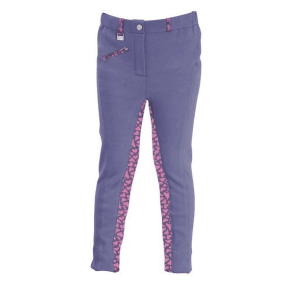 HyPERFORMANCE Love Hearts Children's Jodhpurs - Insignia/Deep Pink Hearts