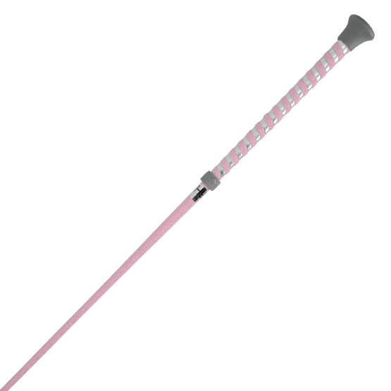 HySCHOOL Disco Diva Schooling Whip - Pink/Silver - 39"