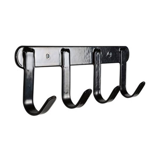 Stubbs S944 Four Hook Steel Storage Rack - Black