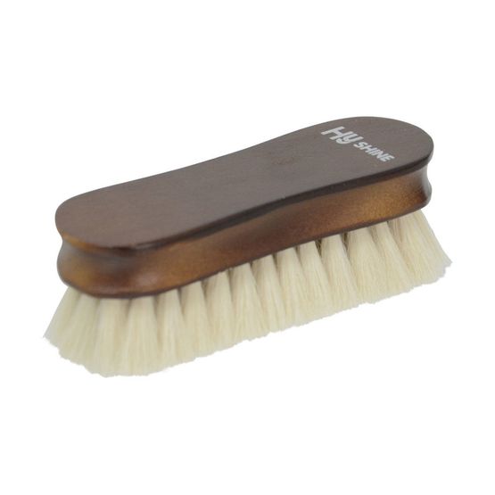 HySHINE Deluxe Wooden Face Brush with Goats Hair - 12.5 x 3.8cm
