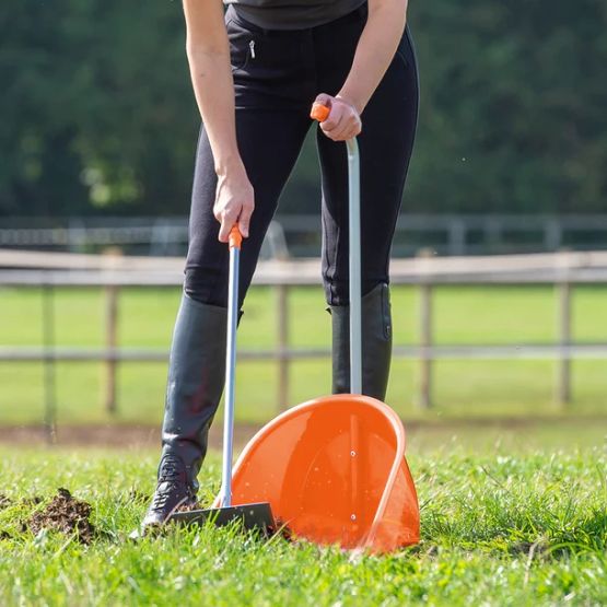 Red Gorilla Tubtrug Tidee With Long-Handled Metal Rake