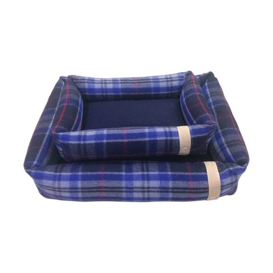 Companion Country Snuggle Dog Bed - Navy Check