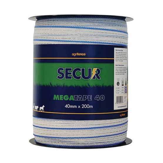 Agrifence Megatape Reinforced Tape (H4760) - White - 40mm x 200m