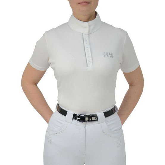 HyFASHION Diamante Show Shirt - Arctic White