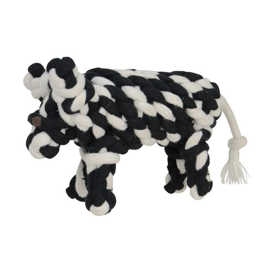 Companion Natural Eco-Friends Clover Cow Dog Toy - Black &amp; White