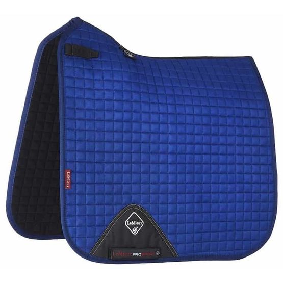 LeMieux ProSport Lustre/Suede Dressage Square (D-Ring) - Benetton Blue - Small/Medium