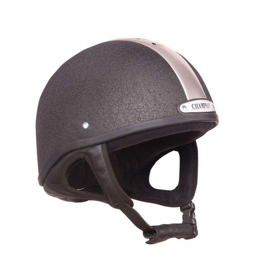 Champion Vent-Air Deluxe Riding Skull - Black/Silver