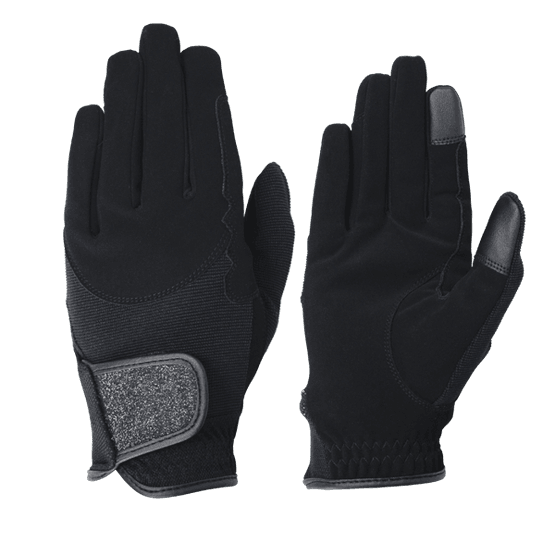 Hy5 Roka Riding Gloves - Black/Black