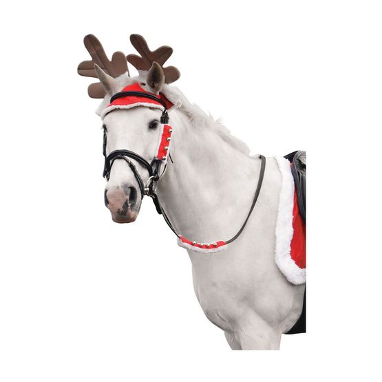 Hy Christmas Santa Bridle Set (Set of 3) - Red/White