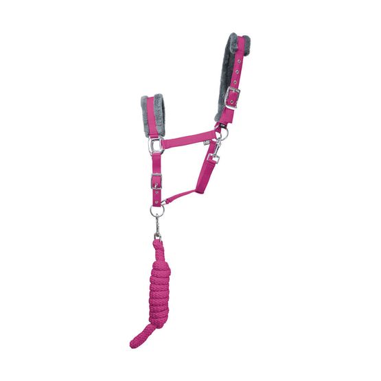 Hy Sport Active Head Collar &amp; Lead Rope - Cobalt Pink