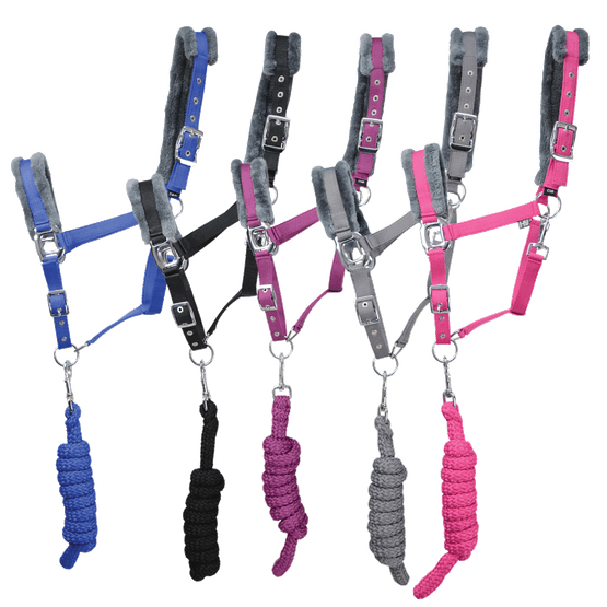 Hy Sport Active Head Collar &amp; Lead Rope - Aegean Green