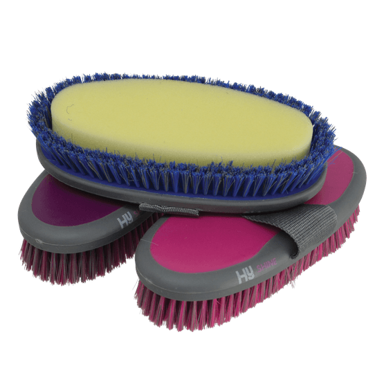 Hy Sport Active Groom Sponge Brush - 20 x 9.5cm