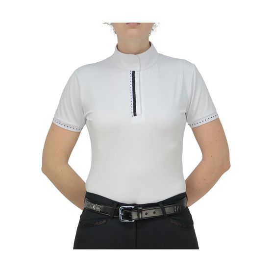 HyFASHION Ladies Roka Show Shirt - White/Silver Crystal