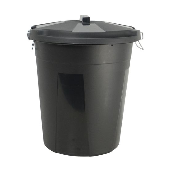 Dustbin &amp; Lid - Black - 50 litre