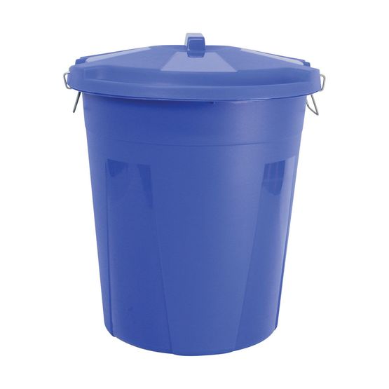Dustbin &amp; Lid - Blue - 50 litre